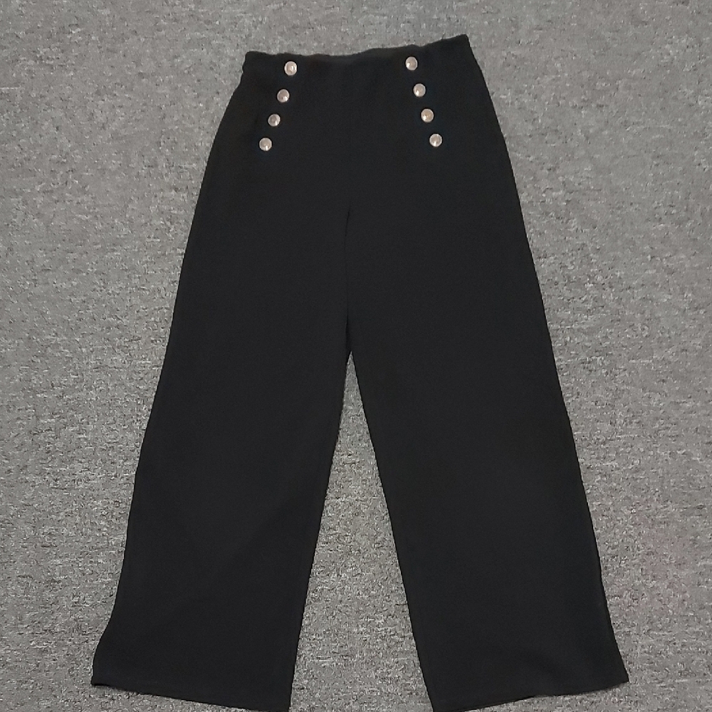 Black Sailor Wide-legged Pants